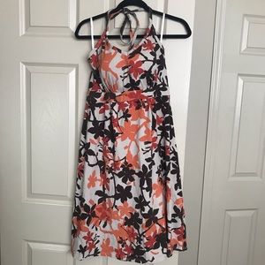 Denver Haynes multi floral halter top dress. Size L